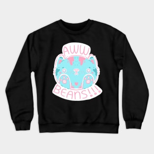 Blue Cat and Pink Jelly Bean Toes Crewneck Sweatshirt